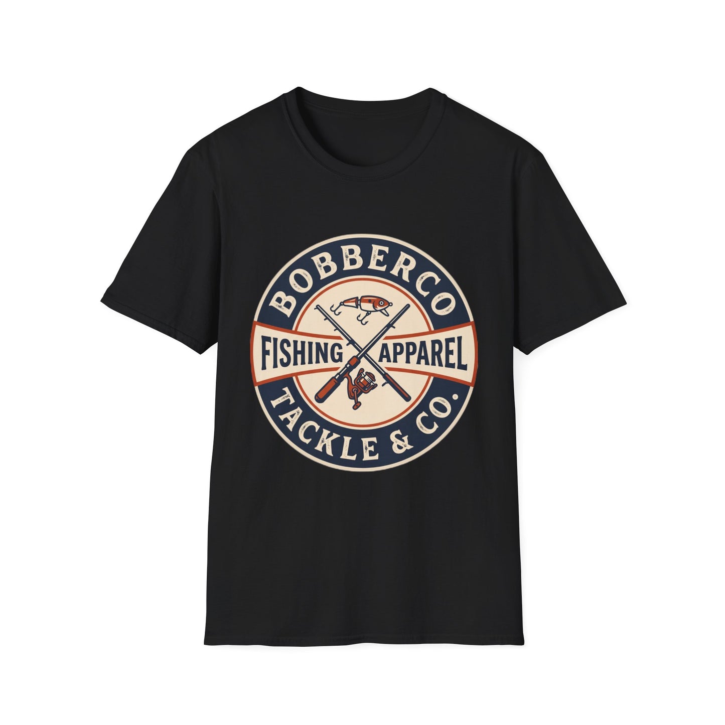 BobberCo Tackle & Co. Tee vintage tackle shop graphic back view