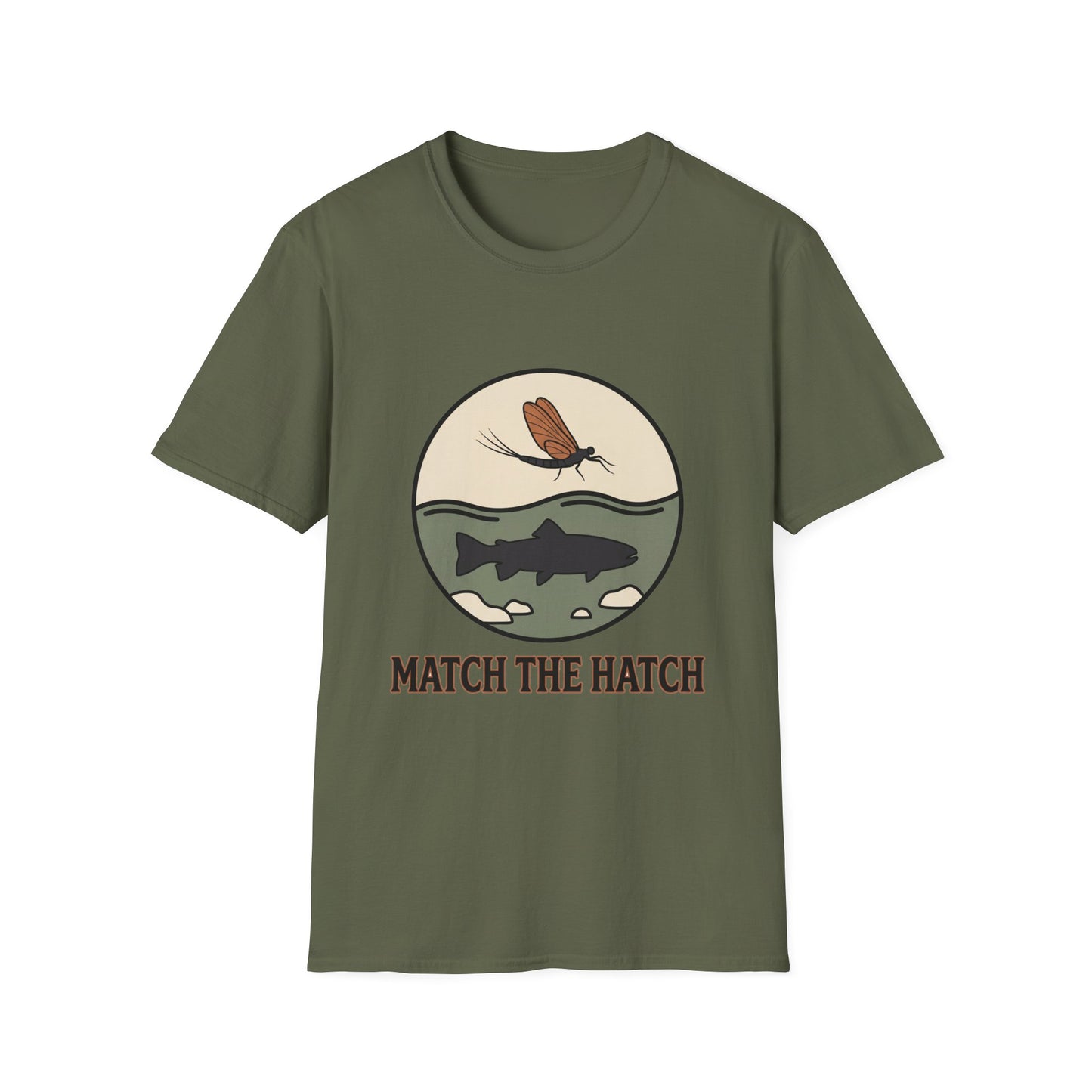 Match the Hatch Fly Fishing T-Shirt 
 Trout Graphic Tee