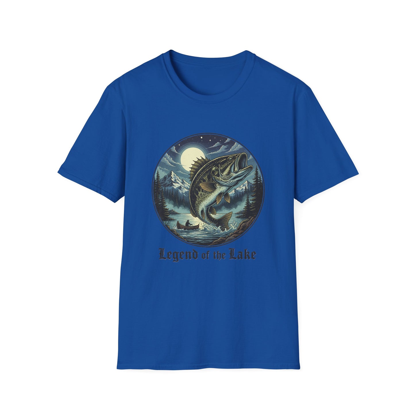 Legend of the Lake Tee vintage lake fishing graphic t-shirt flat lay back view