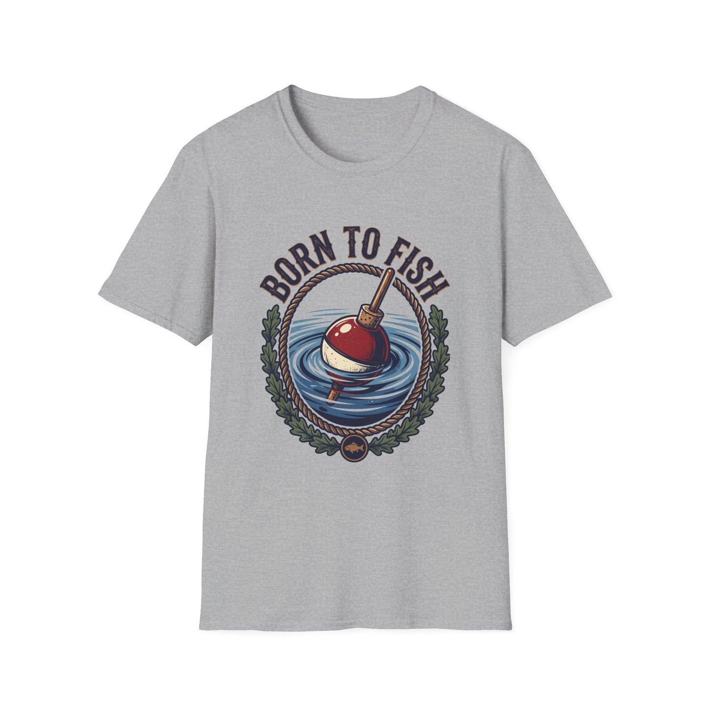 Born to Fish Tee neckline and shoulder detail