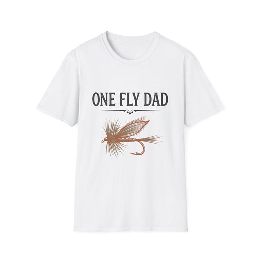 One Fly Dad Fly Fishing T-Shirt 
 Dad Gift Tee