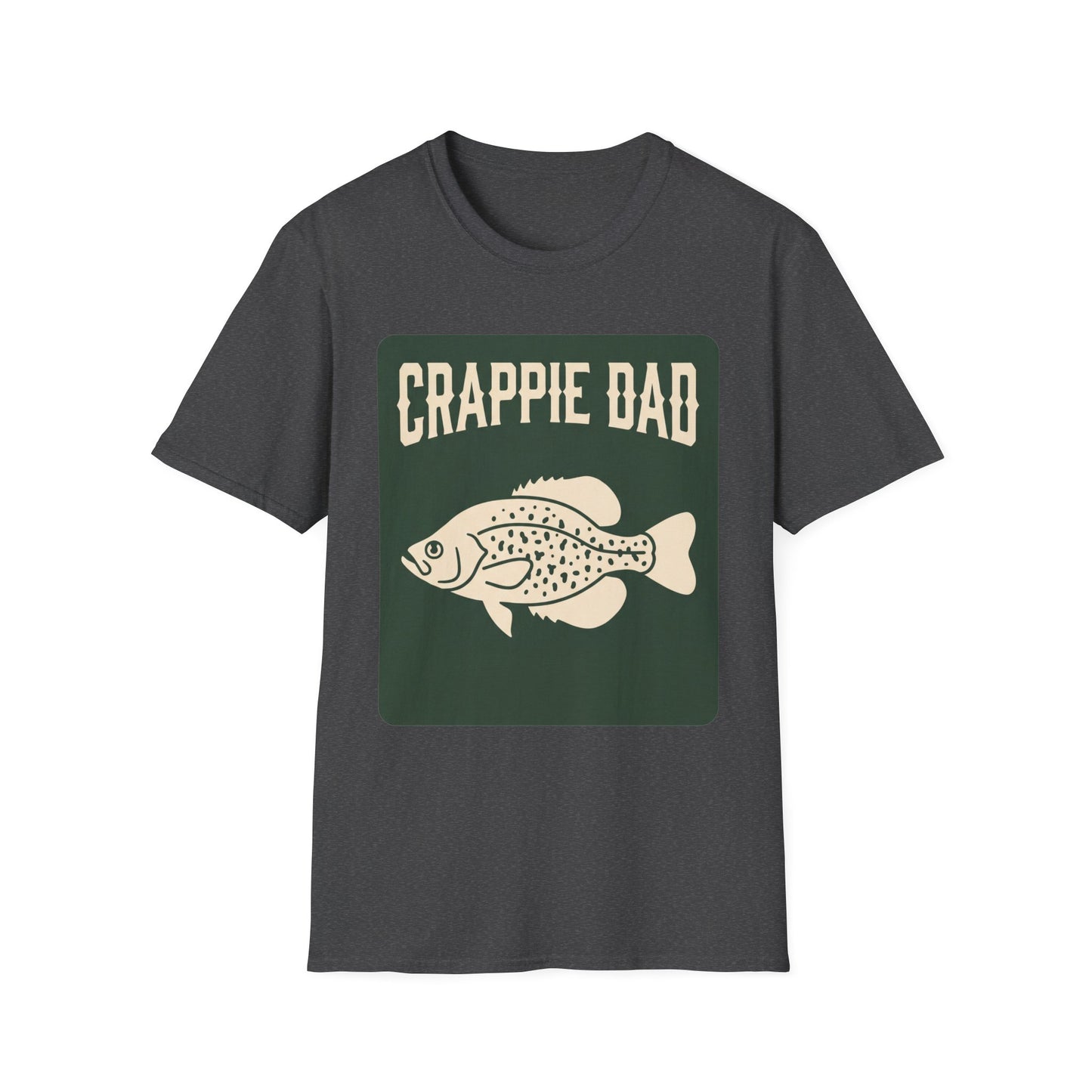 Crappie Dad Tee lifestyle photo worn by fishing dad