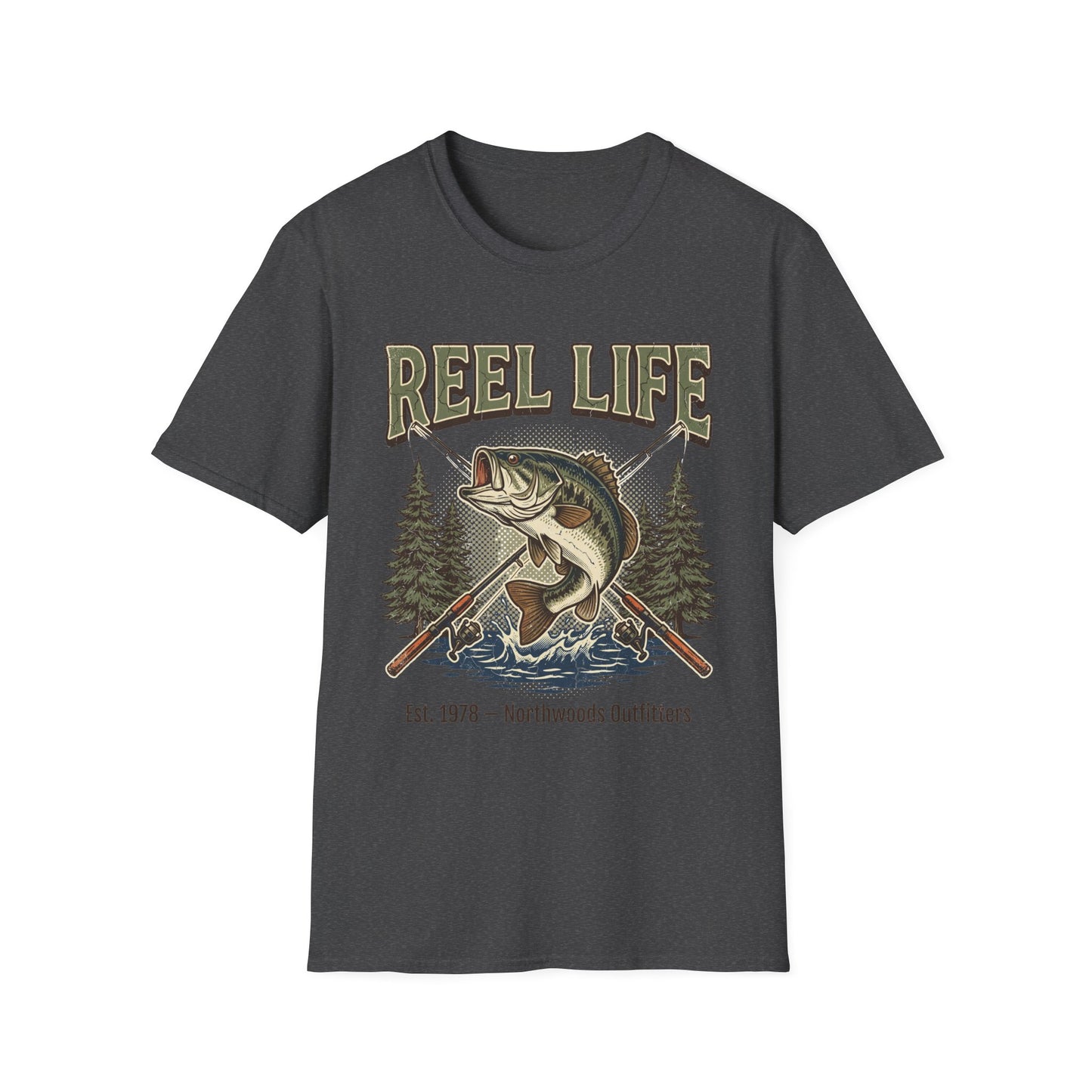 Reel Life Northwoods Bass Fishing T-Shirt – Outfitters Graphic Tee