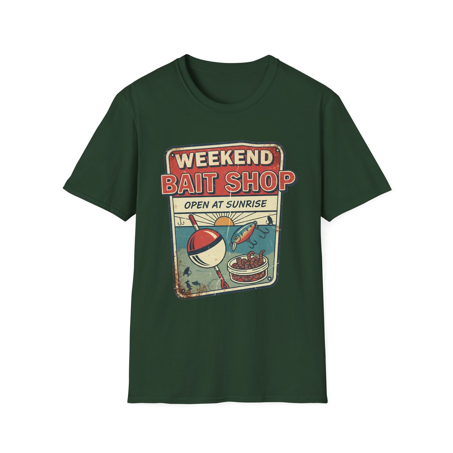 Weekend Bait Shop T-Shirt 
 Vintage Fishing Graphic Tee