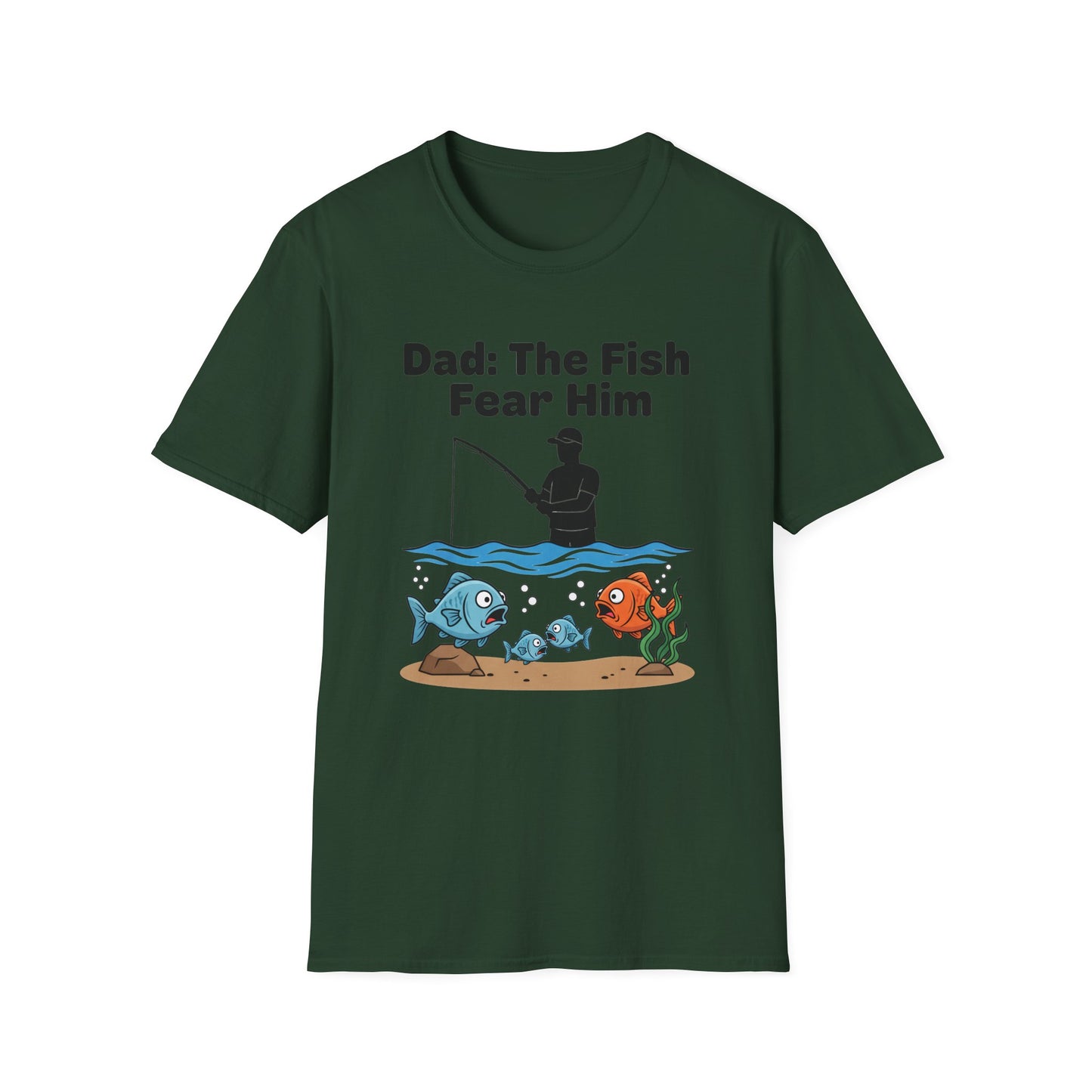Dad The Fish Fear Him Tee (V2) packaging detail for fathers day fishing present