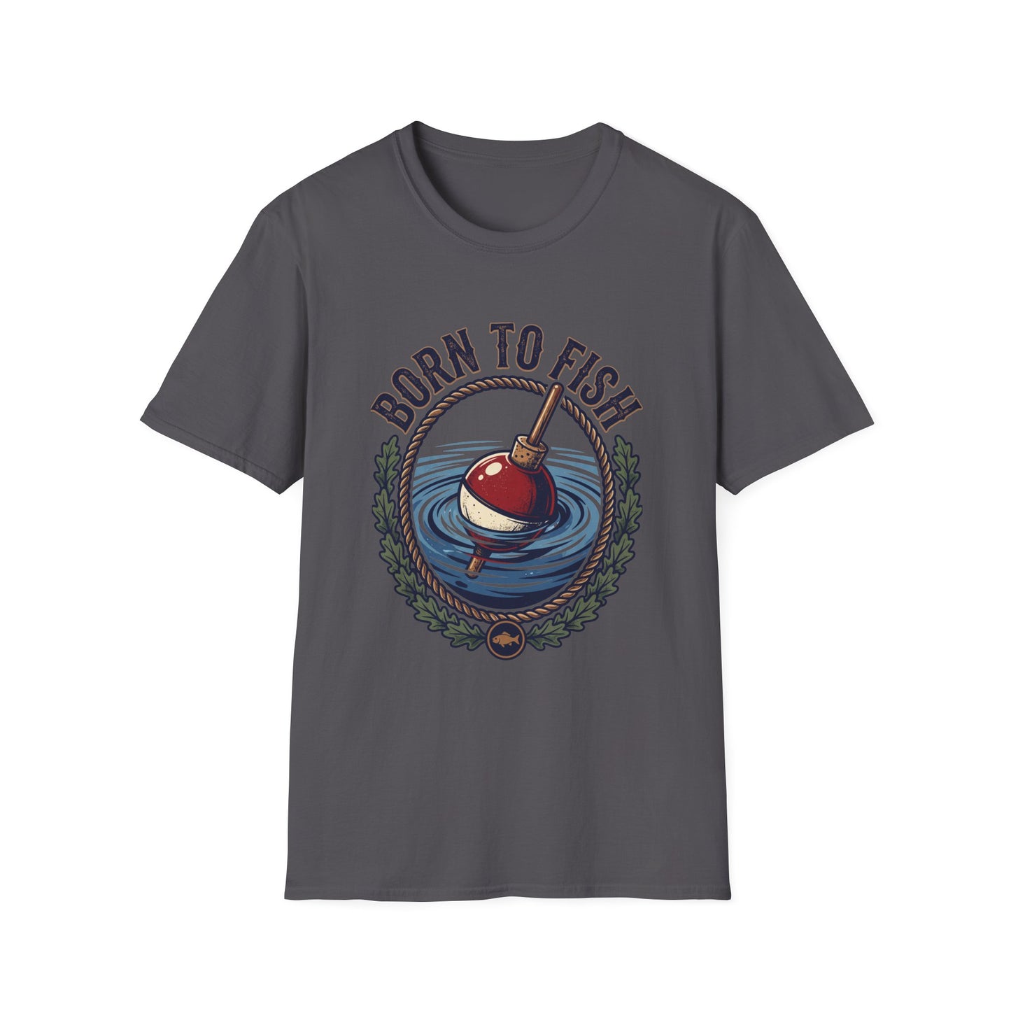 Born to Fish Tee side view on model
