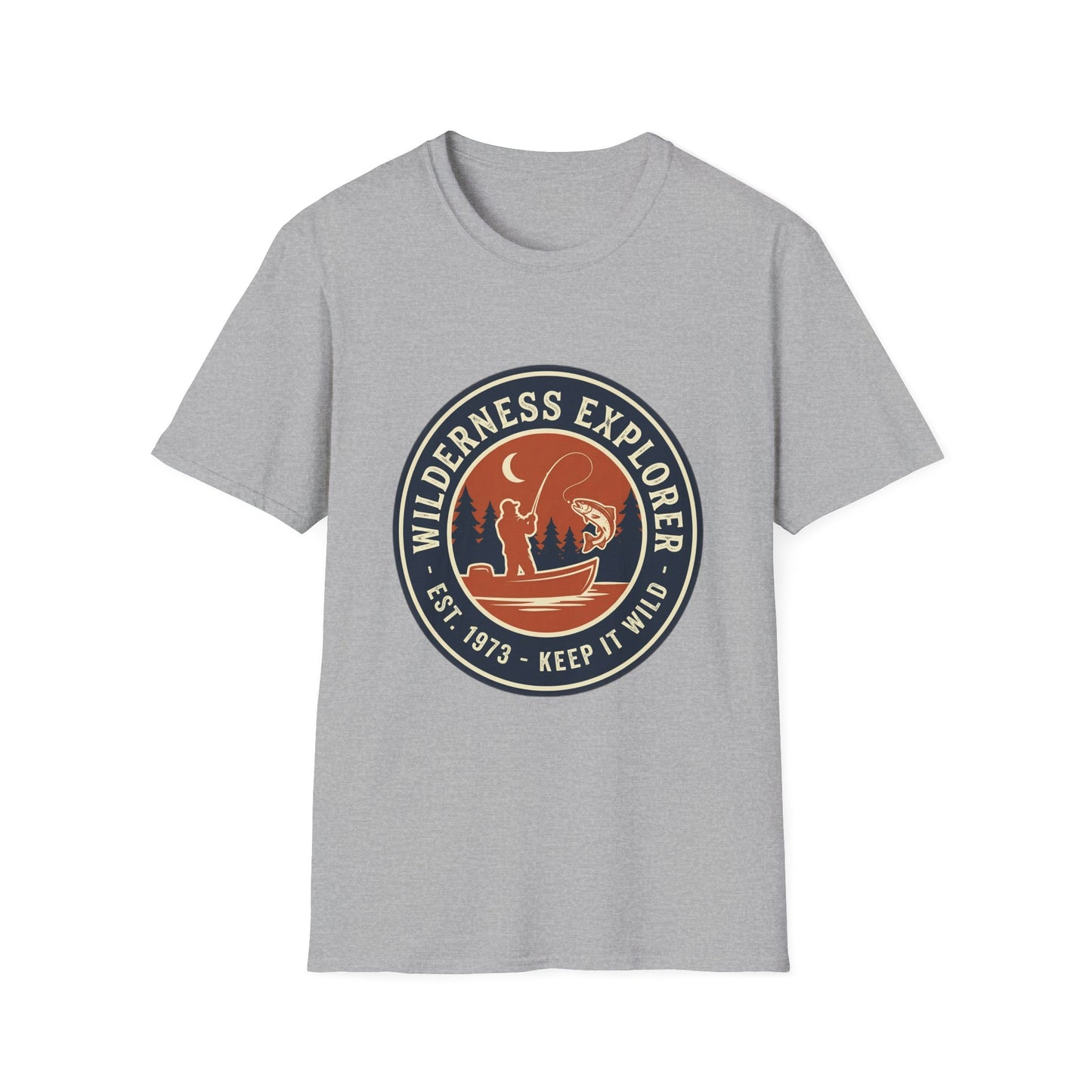 Wilderness Explorer Tee outdoor wilderness fishing adventure t-shirt neckline and shoulder detail