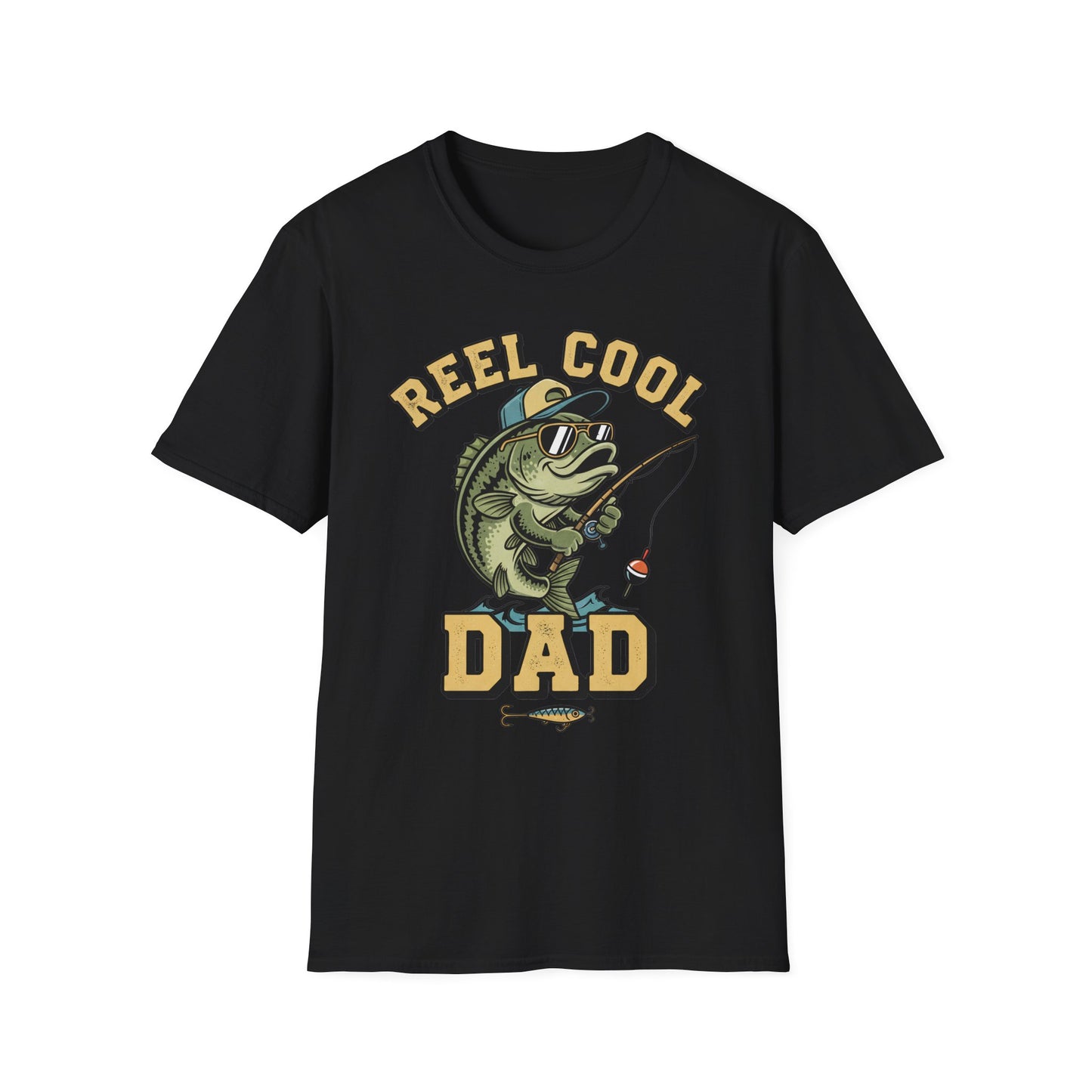 Reel Cool Dad Tee (Classic) funny fishing dad graphic back view
