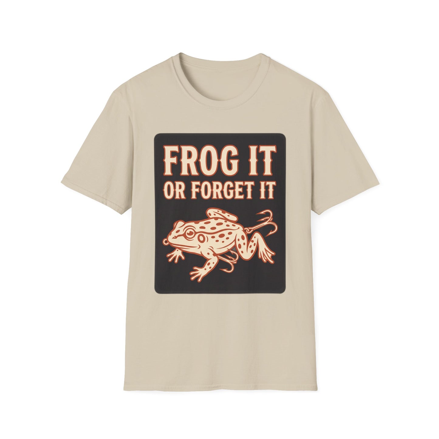 Frog It or Forget It Fishing T-Shirt 
 Retro Frog Graphic Tee