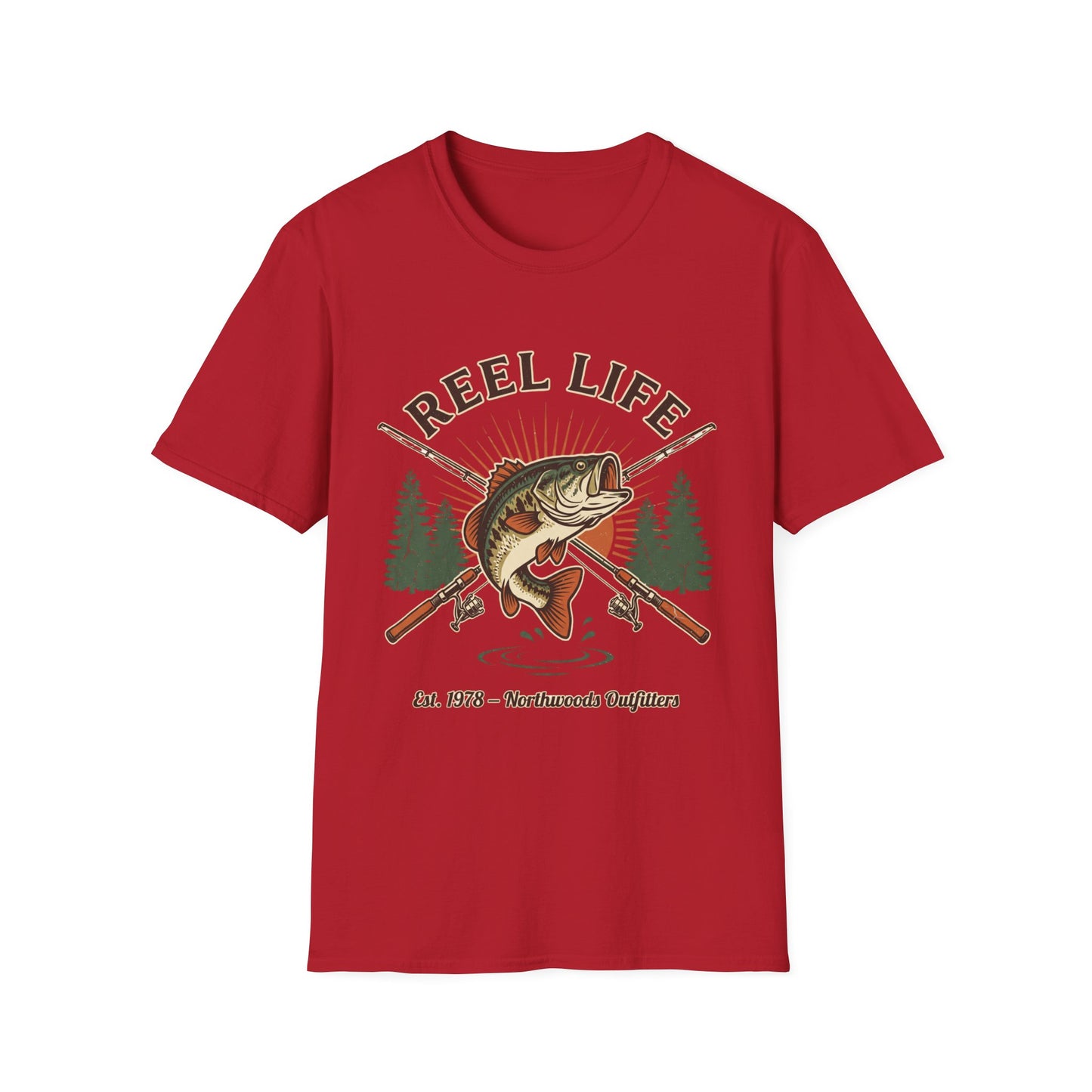 Reel Life Largemouth Bass Fishing T-Shirt – Classic Graphic Tee
