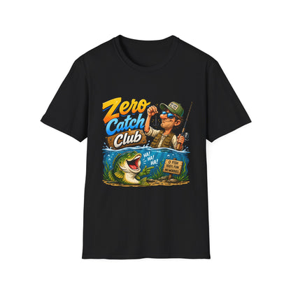 Zero Catch Club Tee funny no fish club graphic back view