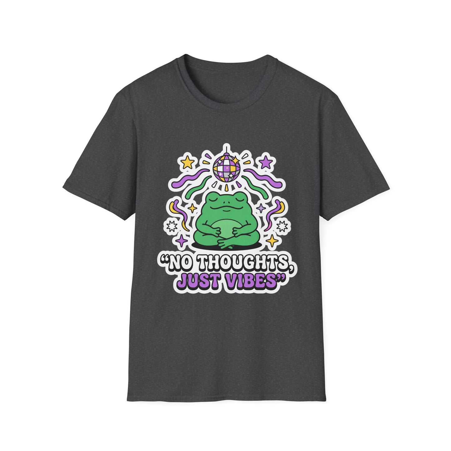 No Thoughts Just Vibes Frog T-Shirt