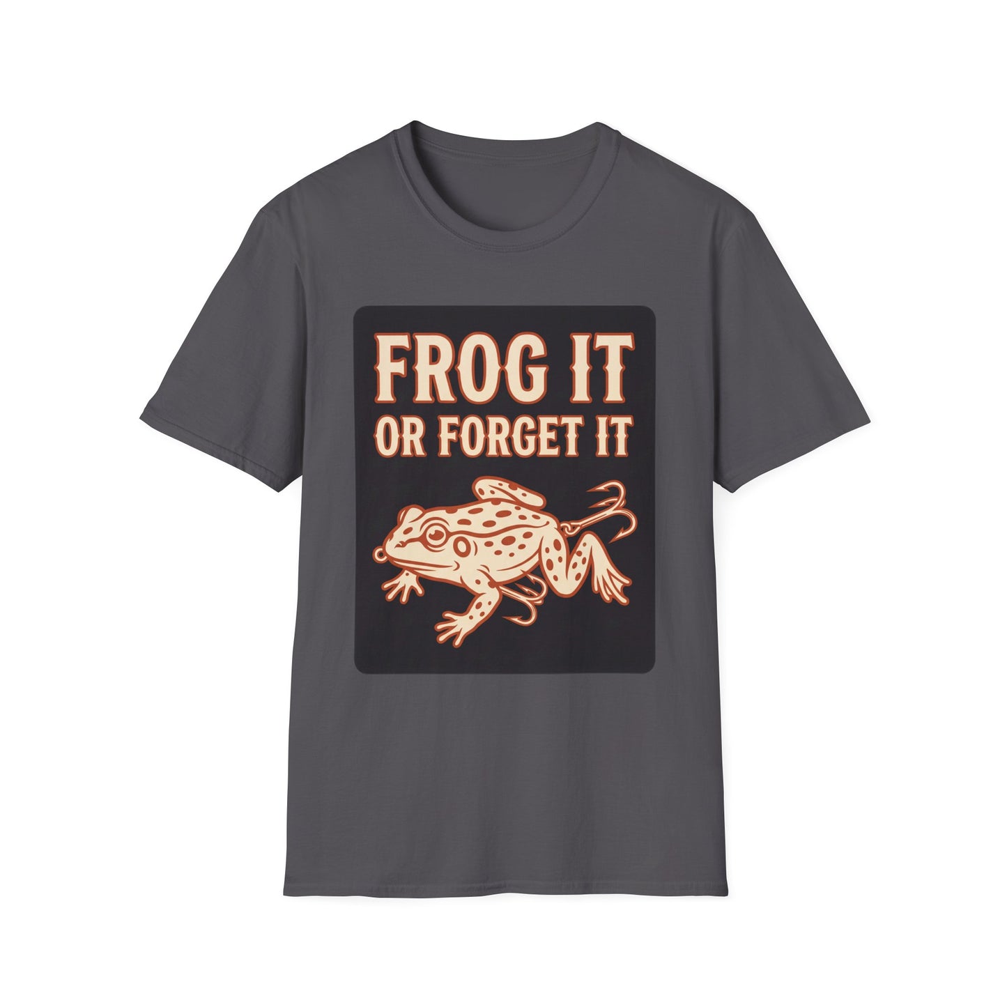 Frog It or Forget It Fishing T-Shirt 
 Retro Frog Graphic Tee