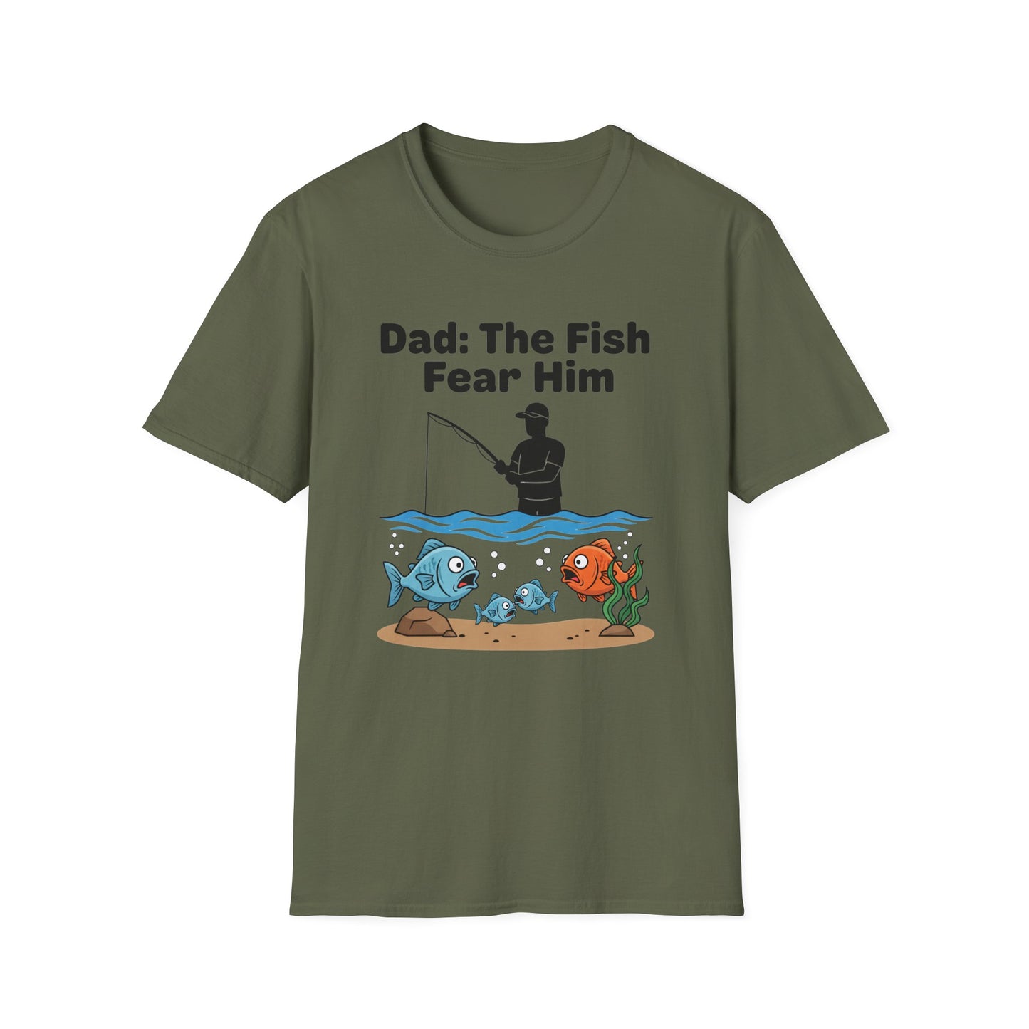 Dad The Fish Fear Him Tee (V2) fabric texture close-up