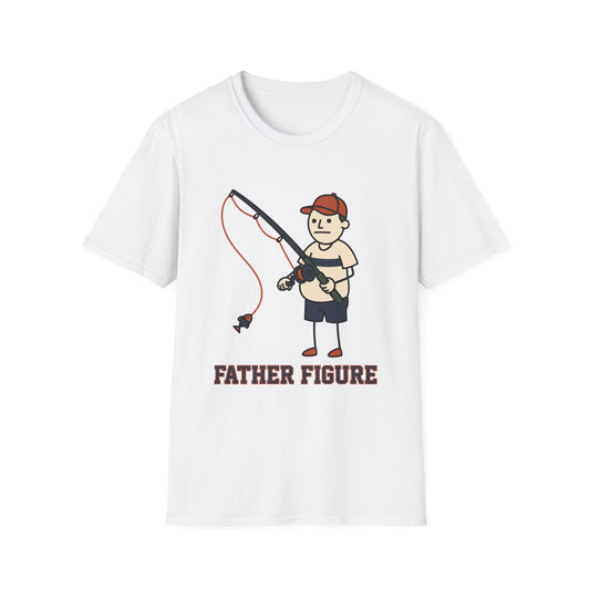 Father Figure Tee (V2) funny Father’s Day fishing t-shirt front view