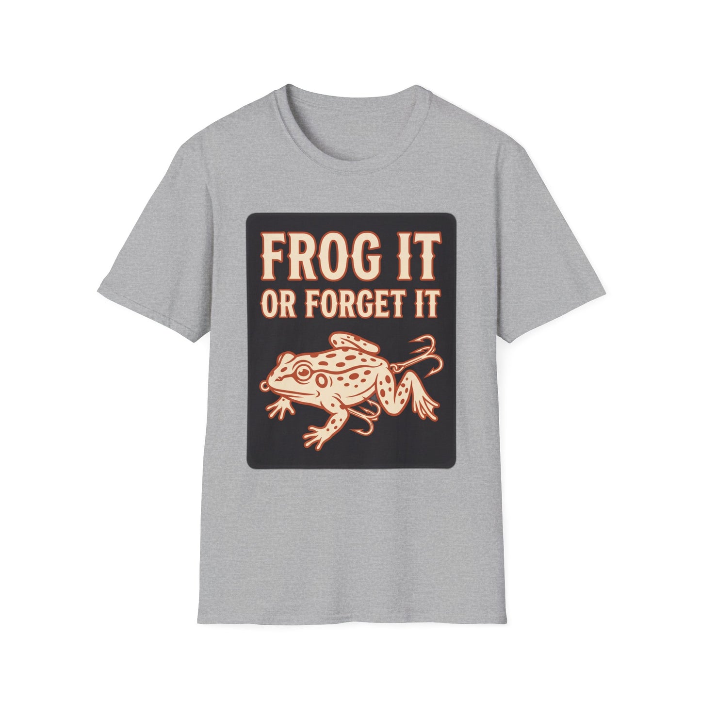 Frog It or Forget It Fishing T-Shirt 
 Retro Frog Graphic Tee