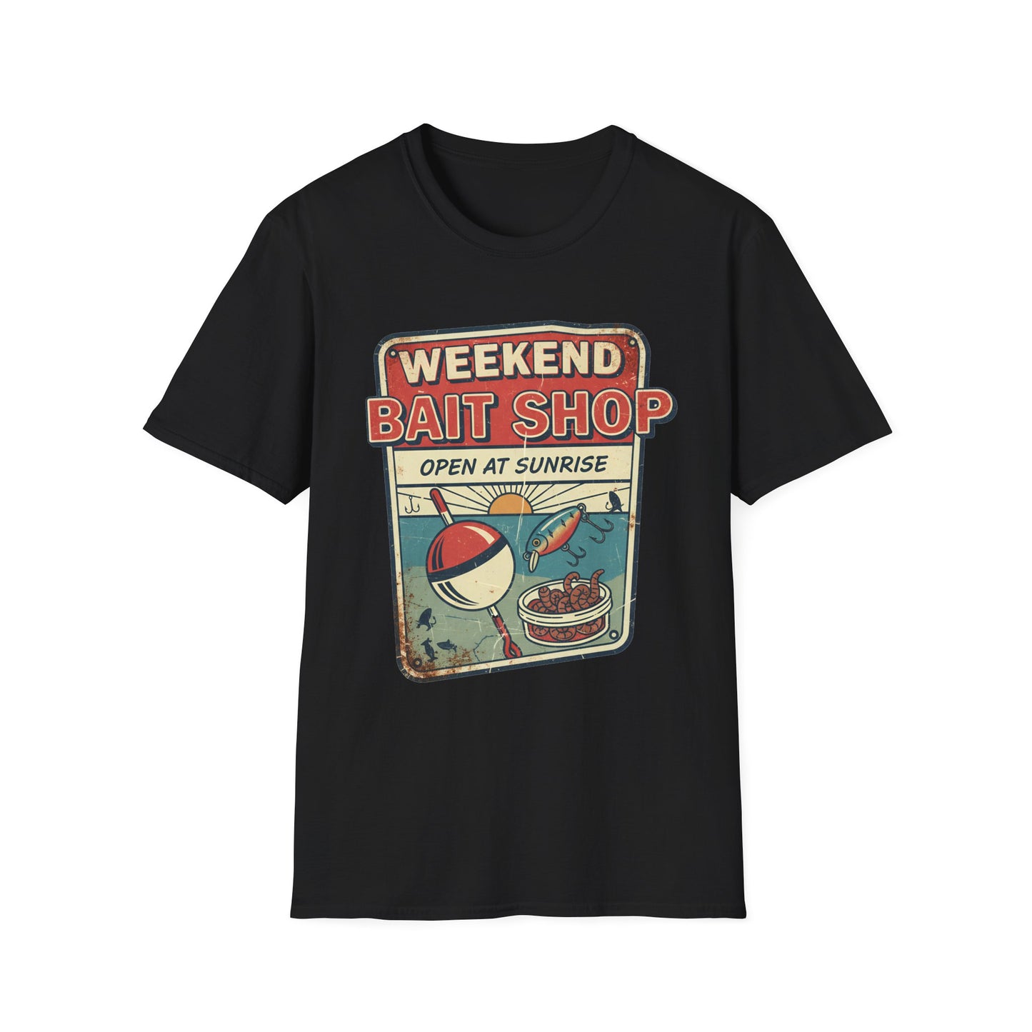Weekend Bait Shop T-Shirt 
 Vintage Fishing Graphic Tee