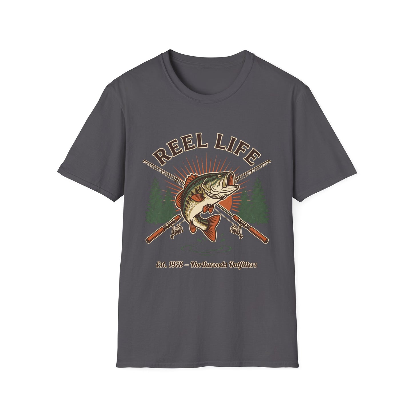Reel Life Largemouth Bass Fishing T-Shirt – Classic Graphic Tee