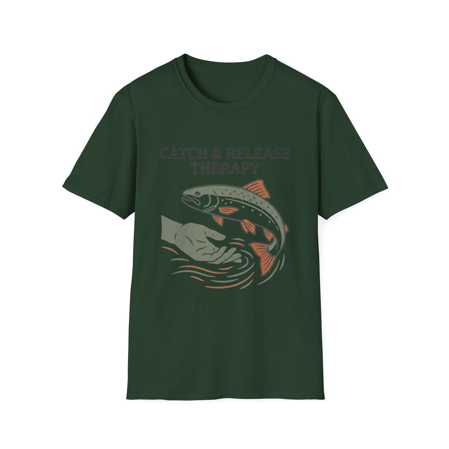 Catch & Release Therapy Tee folded shirt and packaging for Father’s Day gift