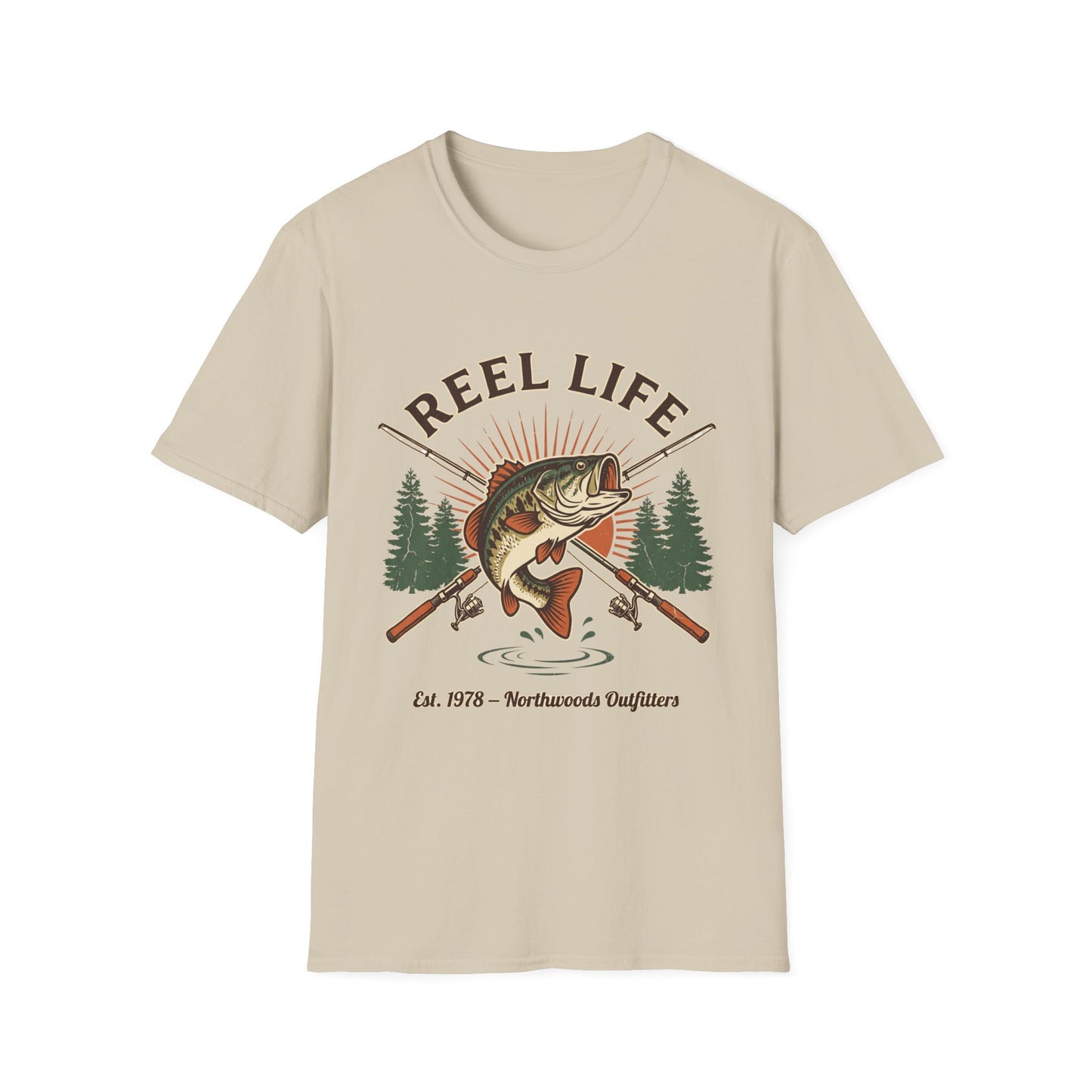 Reel Life Largemouth Bass Fishing T-Shirt – Classic Graphic Tee