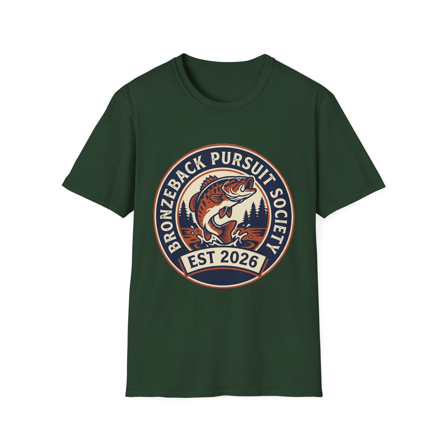 Bronzeback Pursuit Society Tee packaging and folded shirt