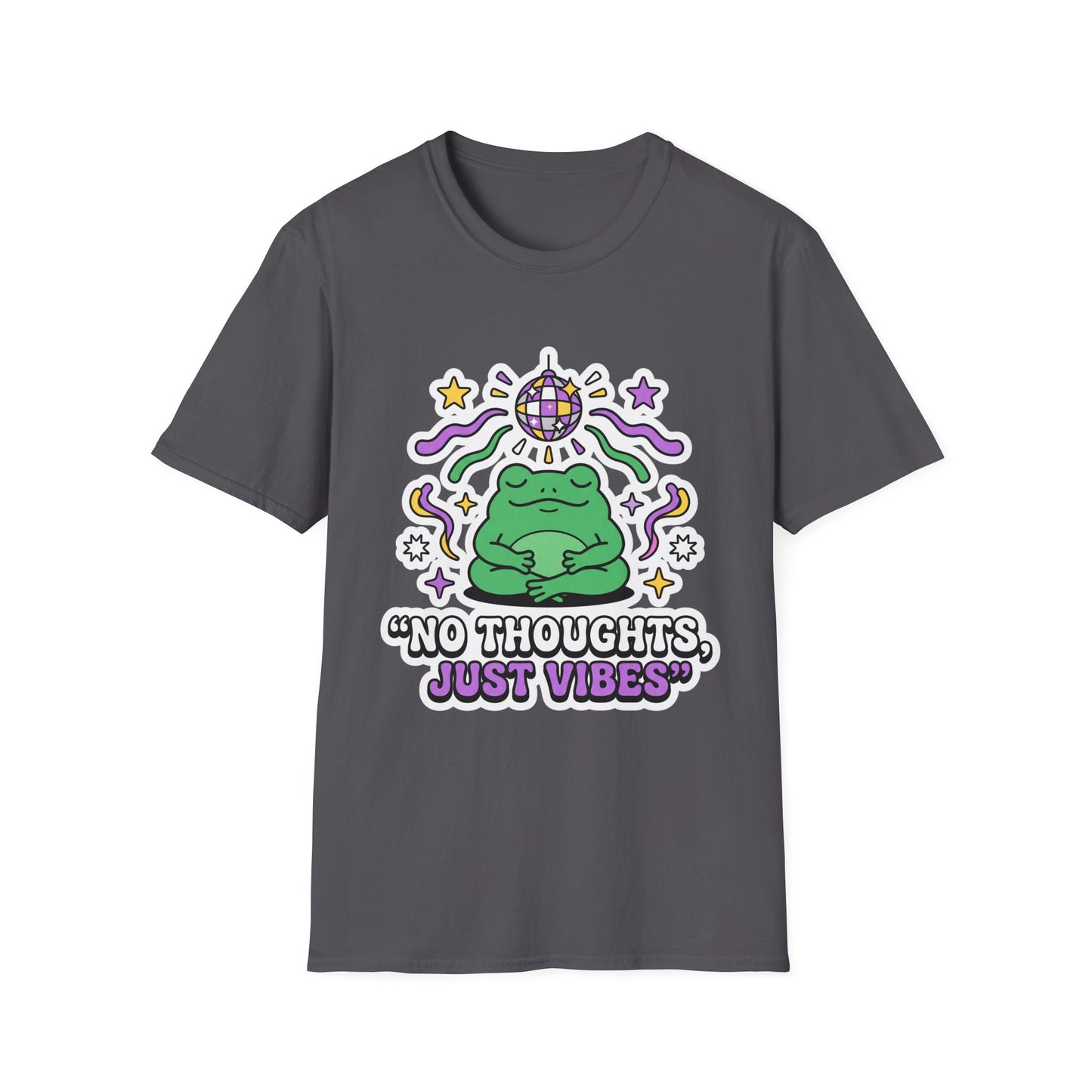 No Thoughts Just Vibes Frog T-Shirt