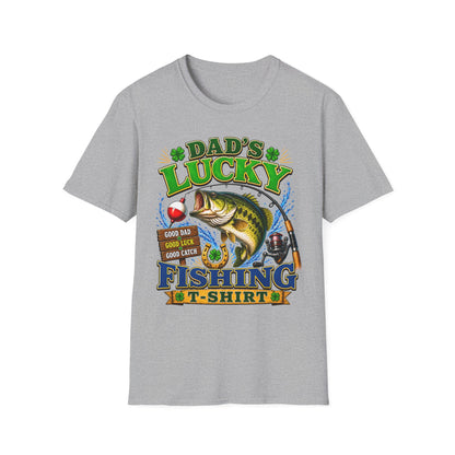 Dad's Lucky Fishing Tee neckline and shoulder detail