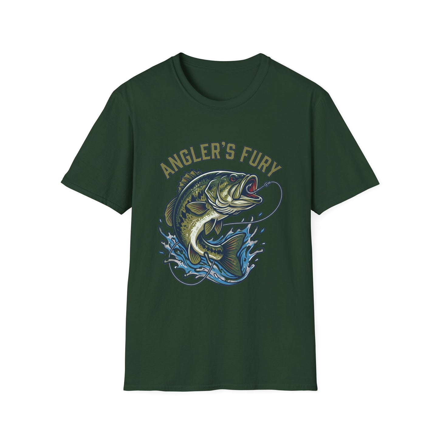 Anglers Fury Bass Fishing T-Shirt – Lure & Bass Graphic Tee