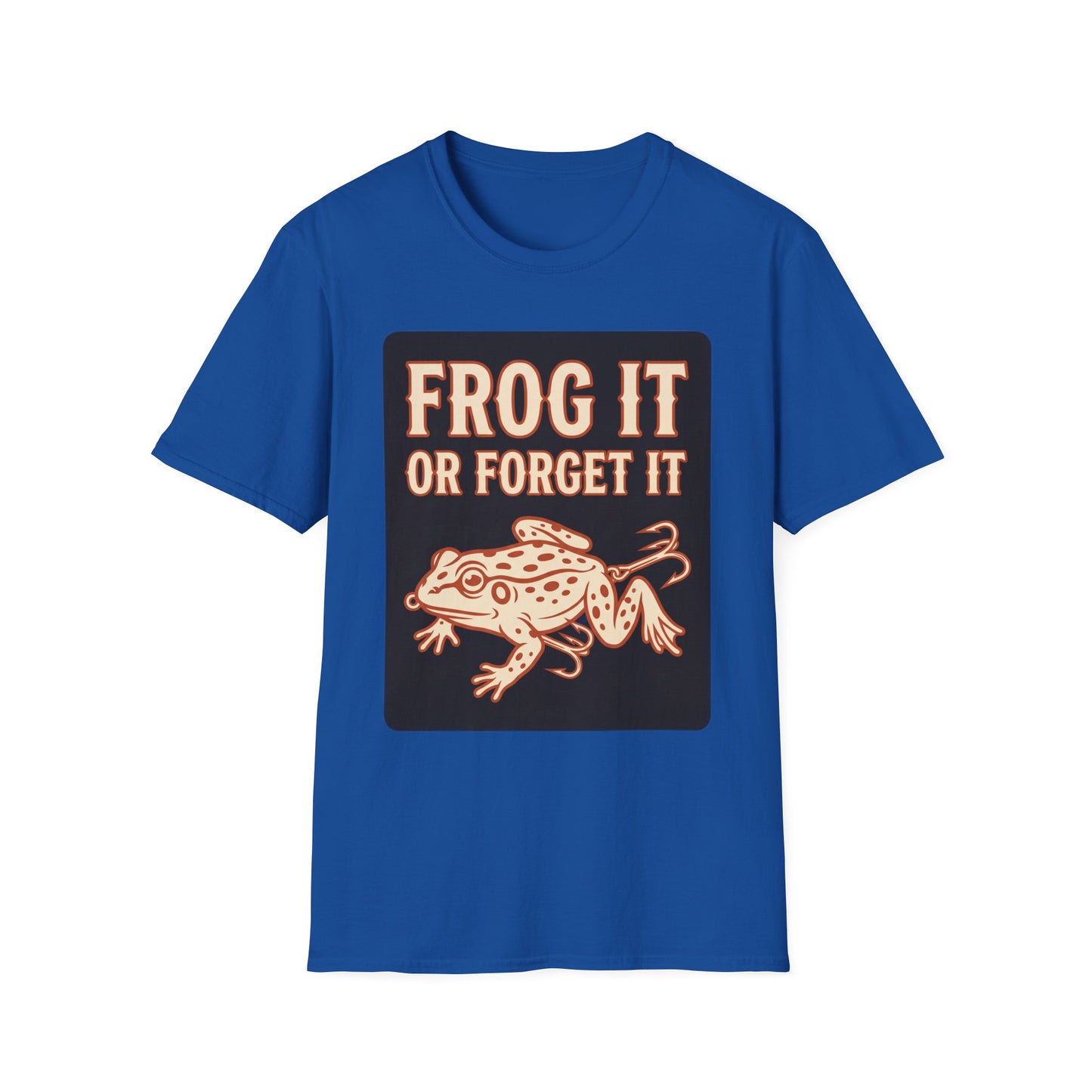 Frog It or Forget It Fishing T-Shirt 
 Retro Frog Graphic Tee