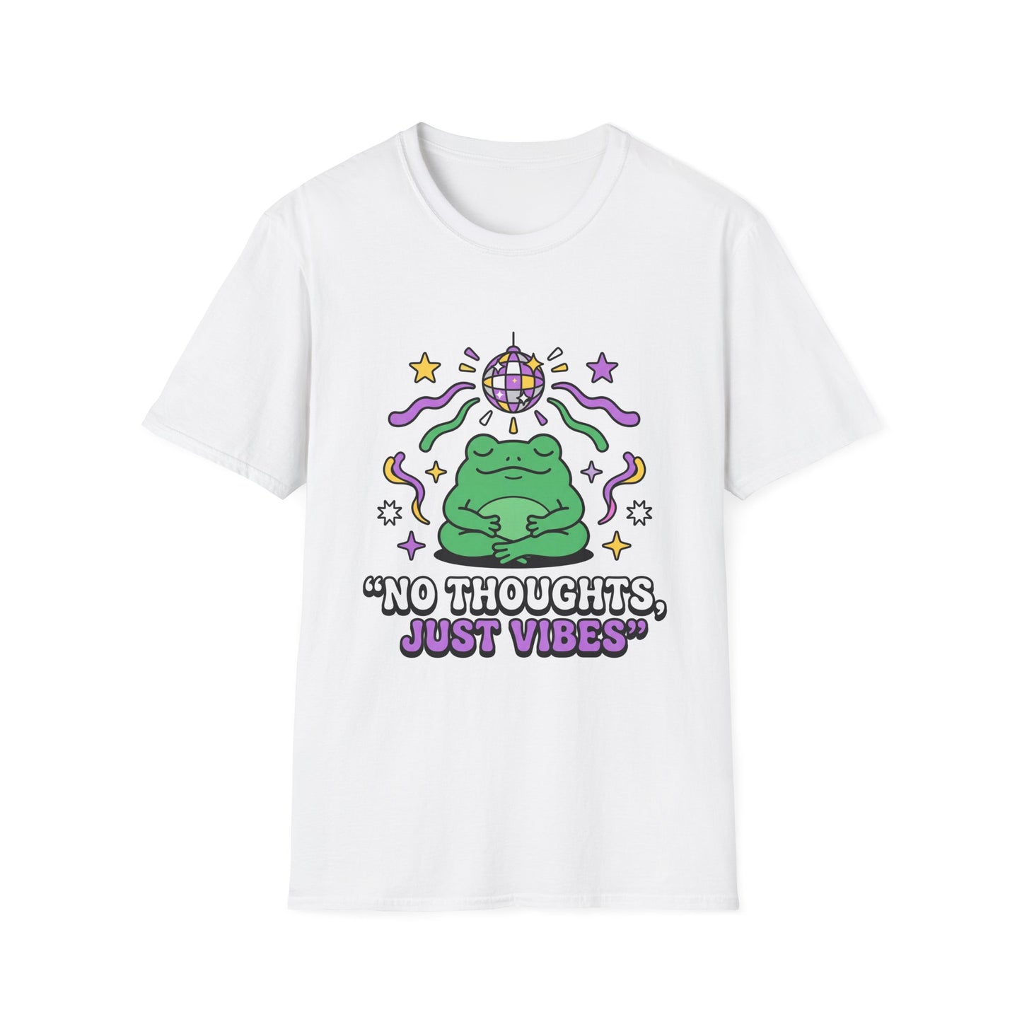 No Thoughts Just Vibes Frog T-Shirt