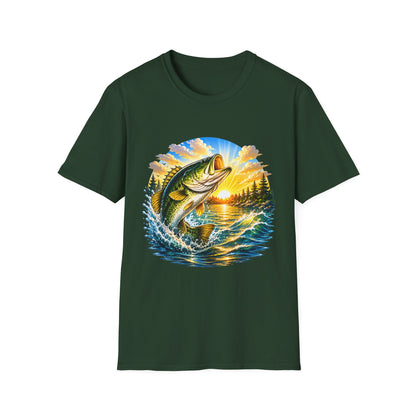 Sunrise Largemouth Tee packaging and folded shirt