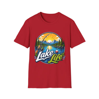 Lake Life fishing t-shirt size chart