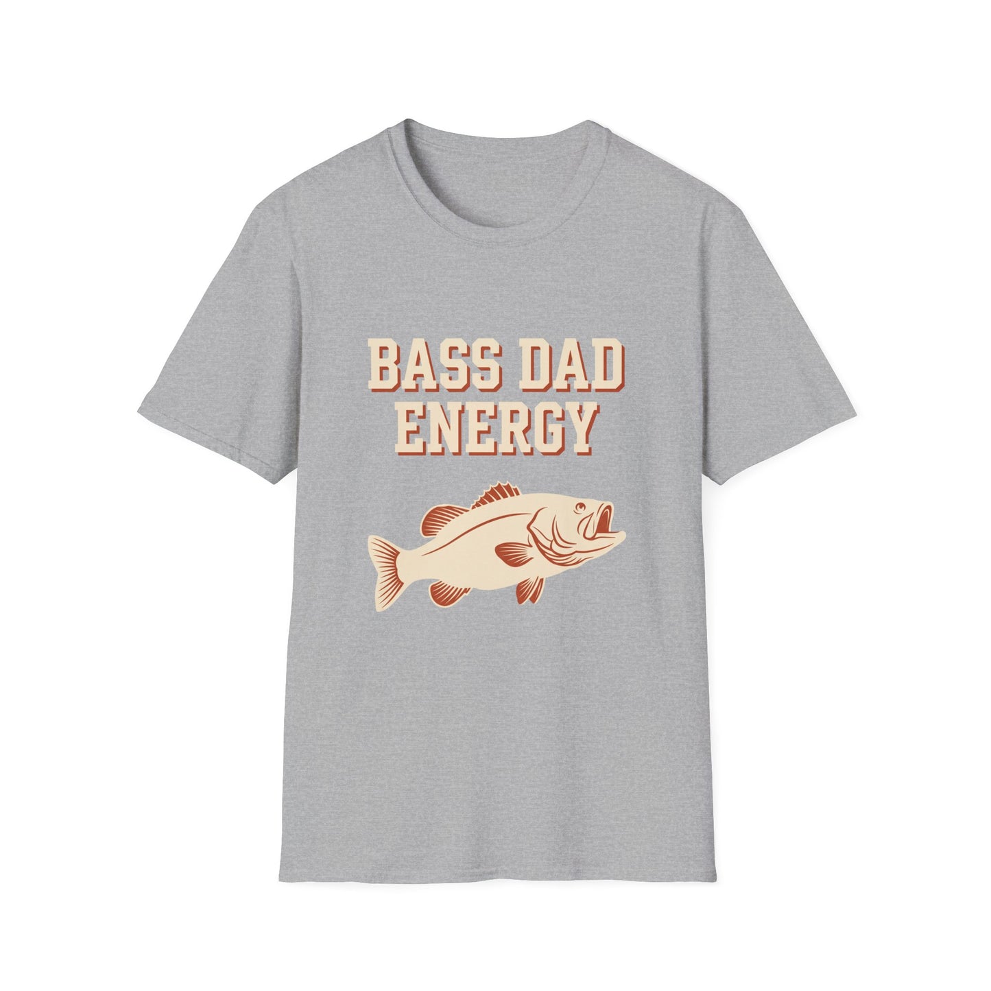 Bass Dad Energy Tee lifestyle photo worn by angler dad
