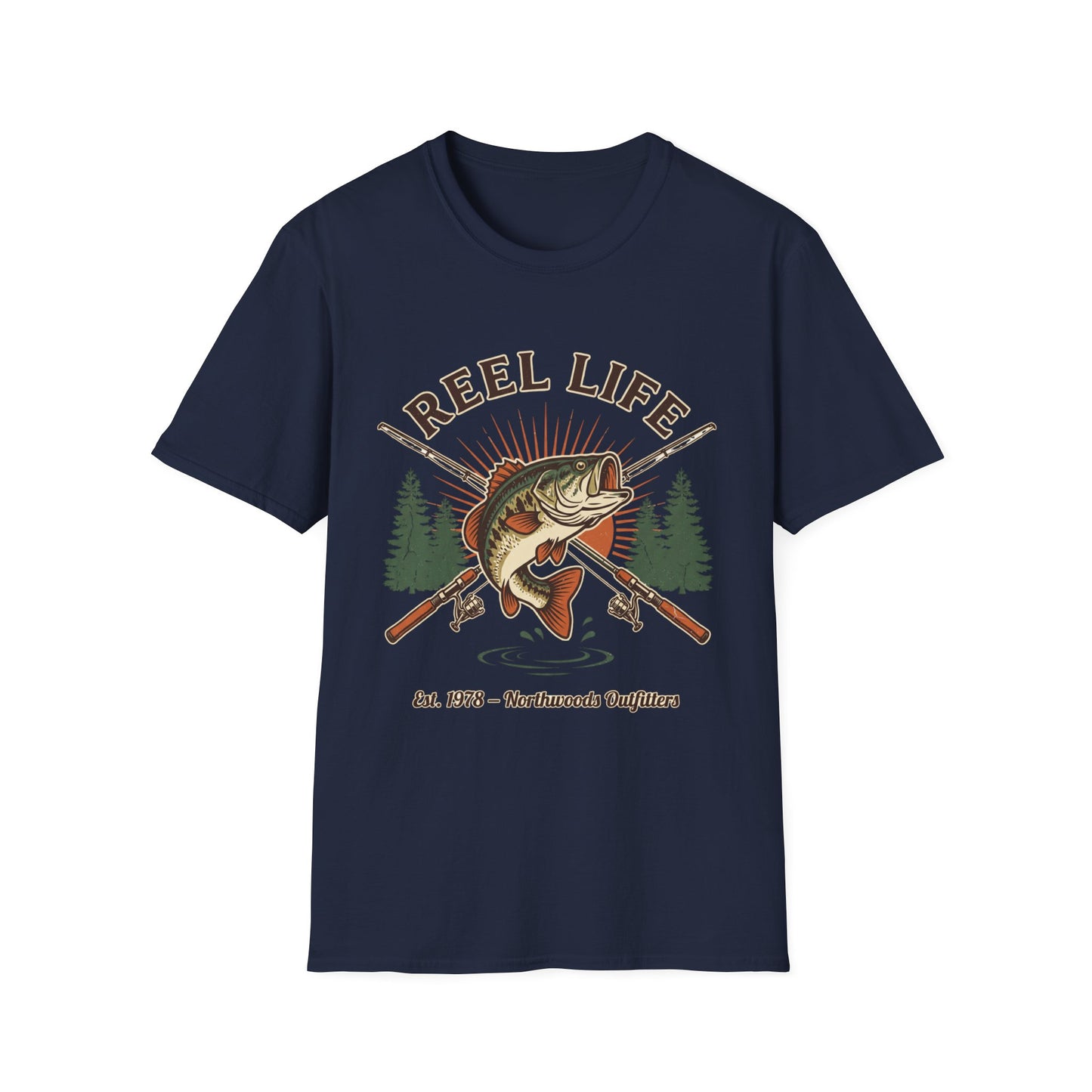 Reel Life Largemouth Bass Fishing T-Shirt – Classic Graphic Tee