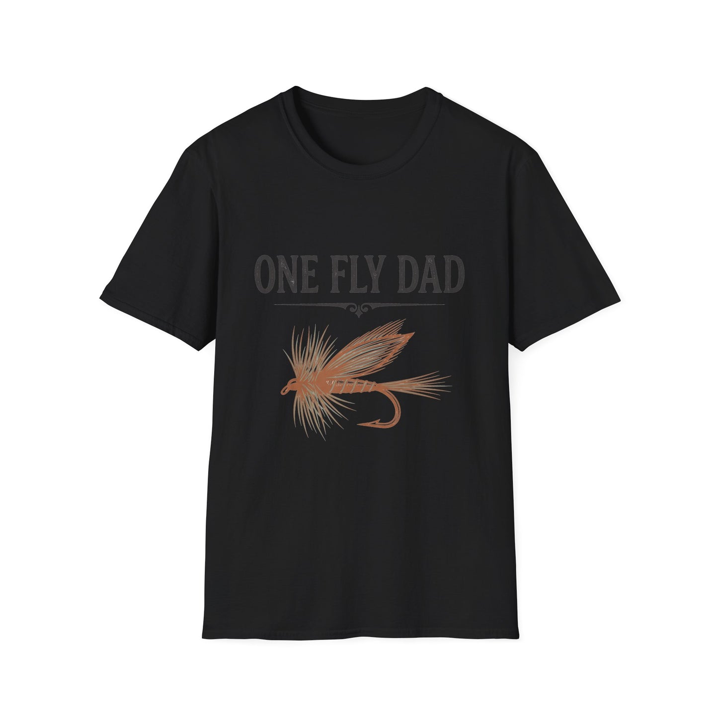 One Fly Dad Fly Fishing T-Shirt 
 Dad Gift Tee