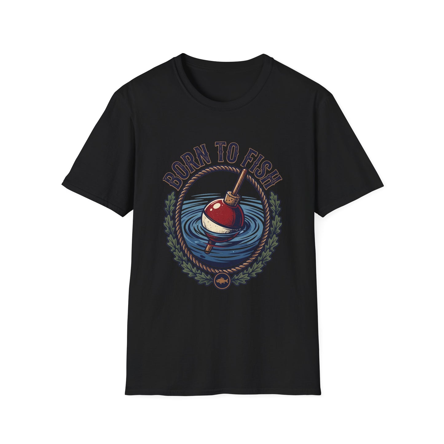Born to Fish Tee vintage bass fishing graphic t-shirt back view