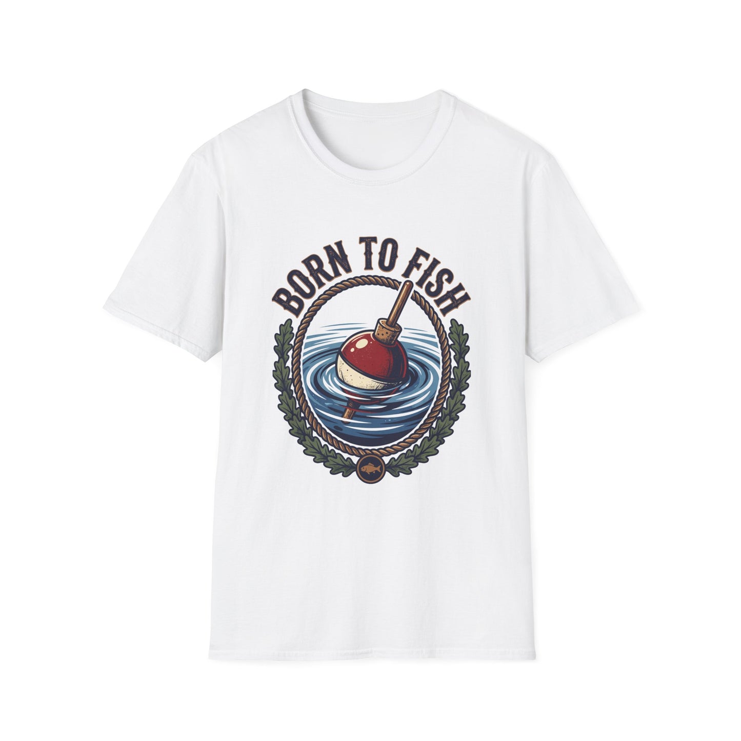 Born to Fish Tee vintage bass fishing graphic t-shirt front view