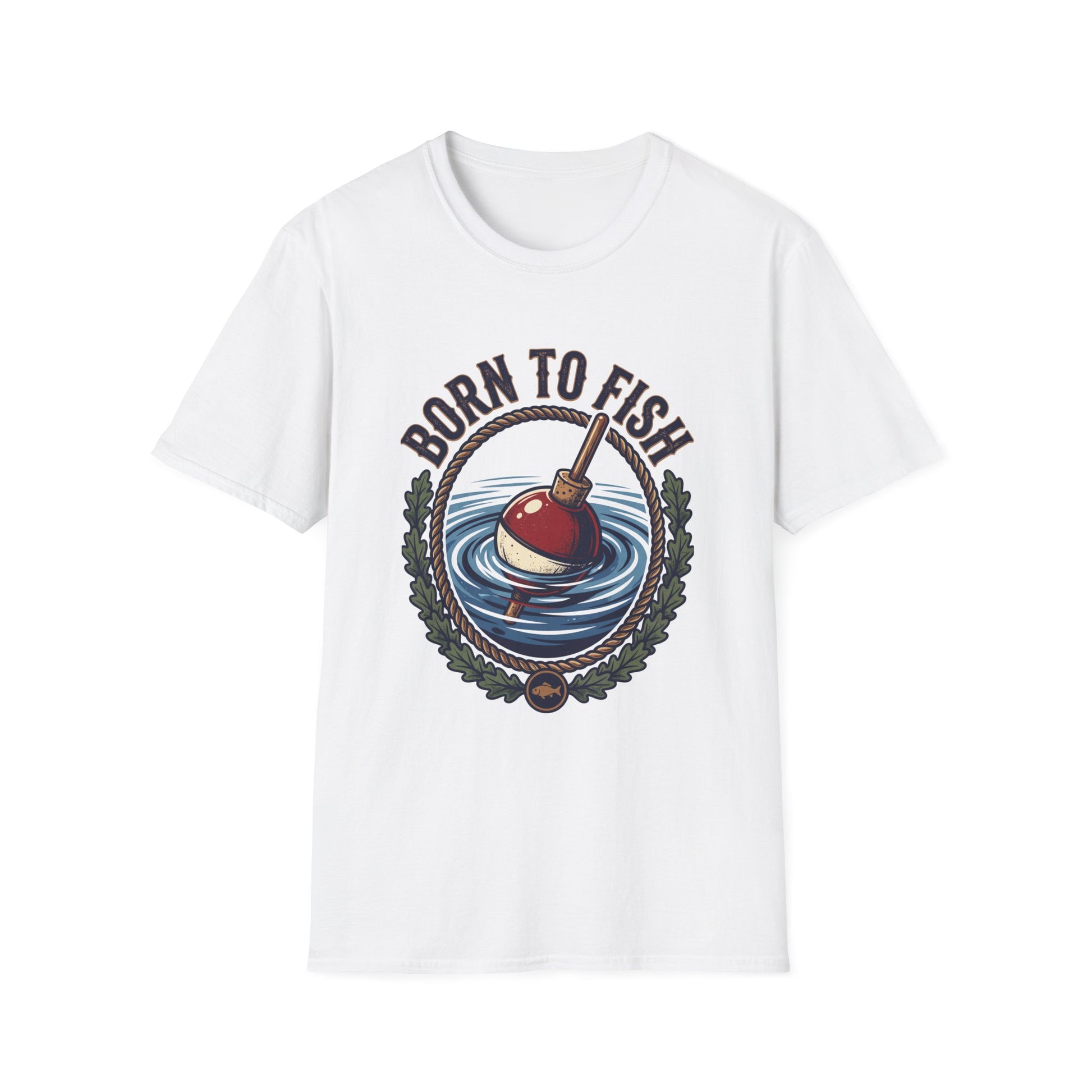 Born to Fish Tee vintage bass fishing graphic t-shirt front view