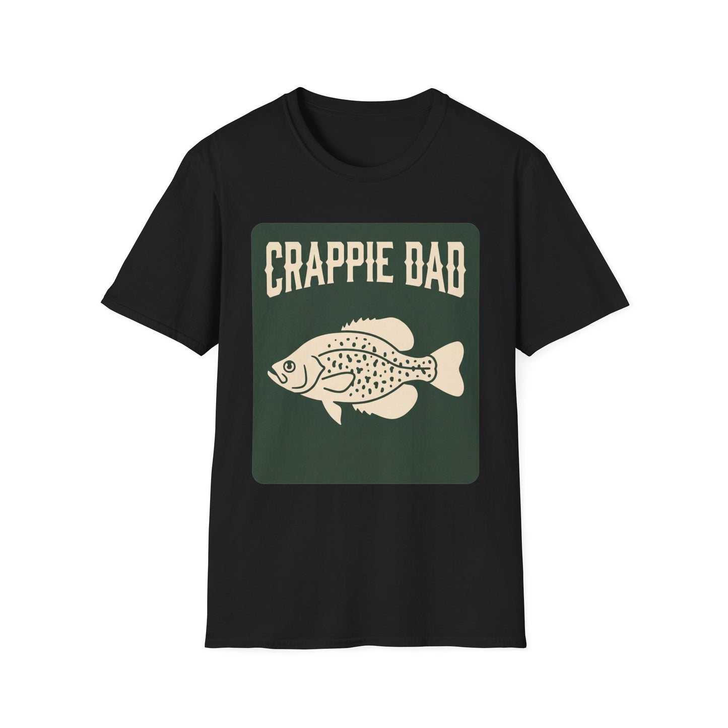 Crappie Dad Tee funny crappie fishing dad graphic back view