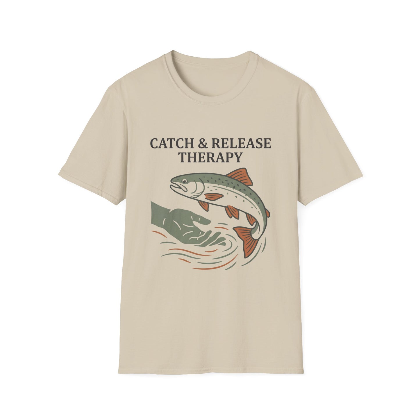 Catch & Release Therapy Tee catch and release slogan chest print close-up