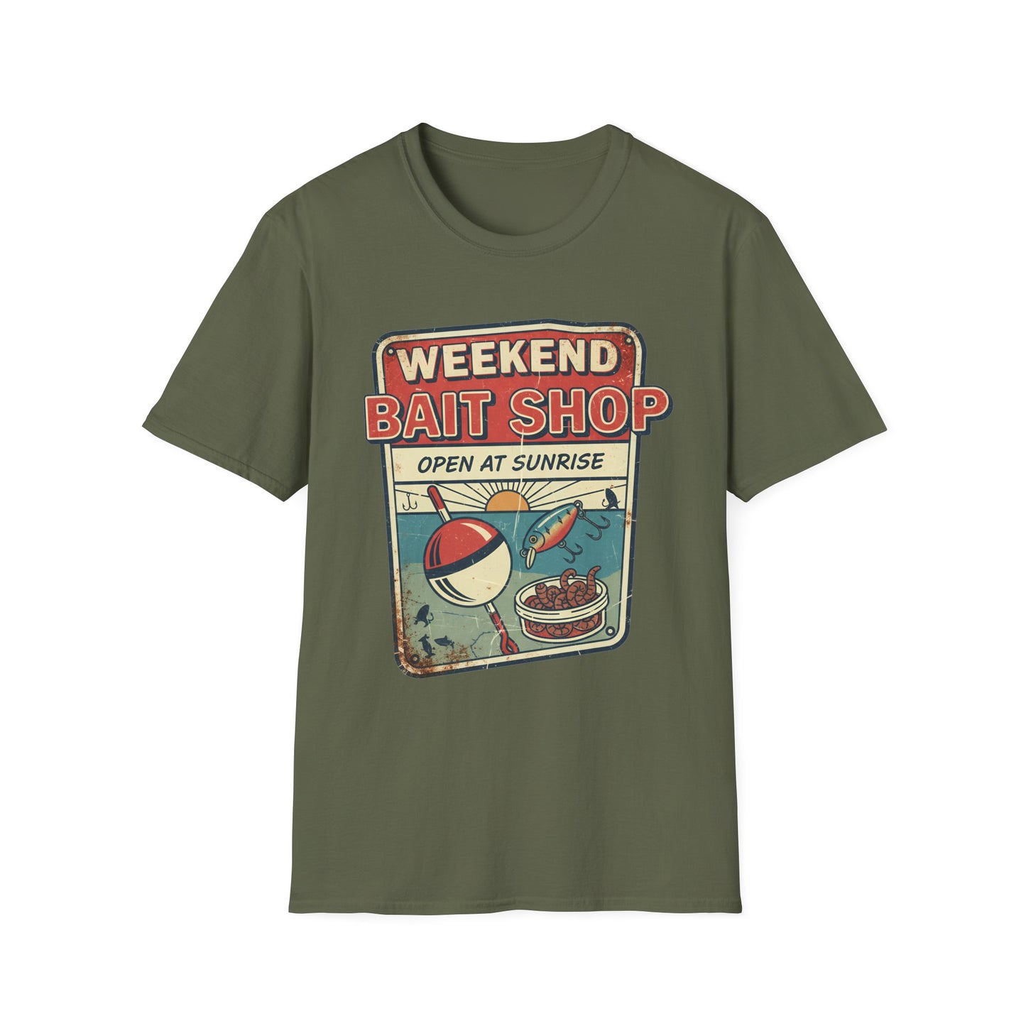 Weekend Bait Shop T-Shirt 
 Vintage Fishing Graphic Tee