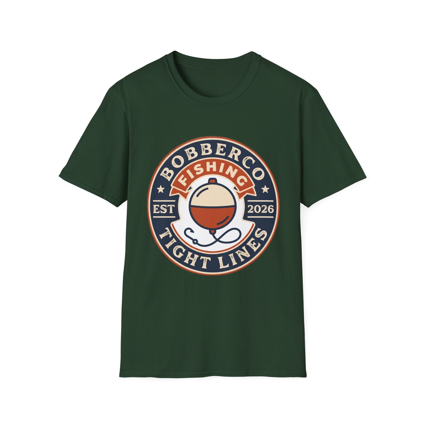 BobberCo Tight Lines Tee folded shirt and packaging for gift