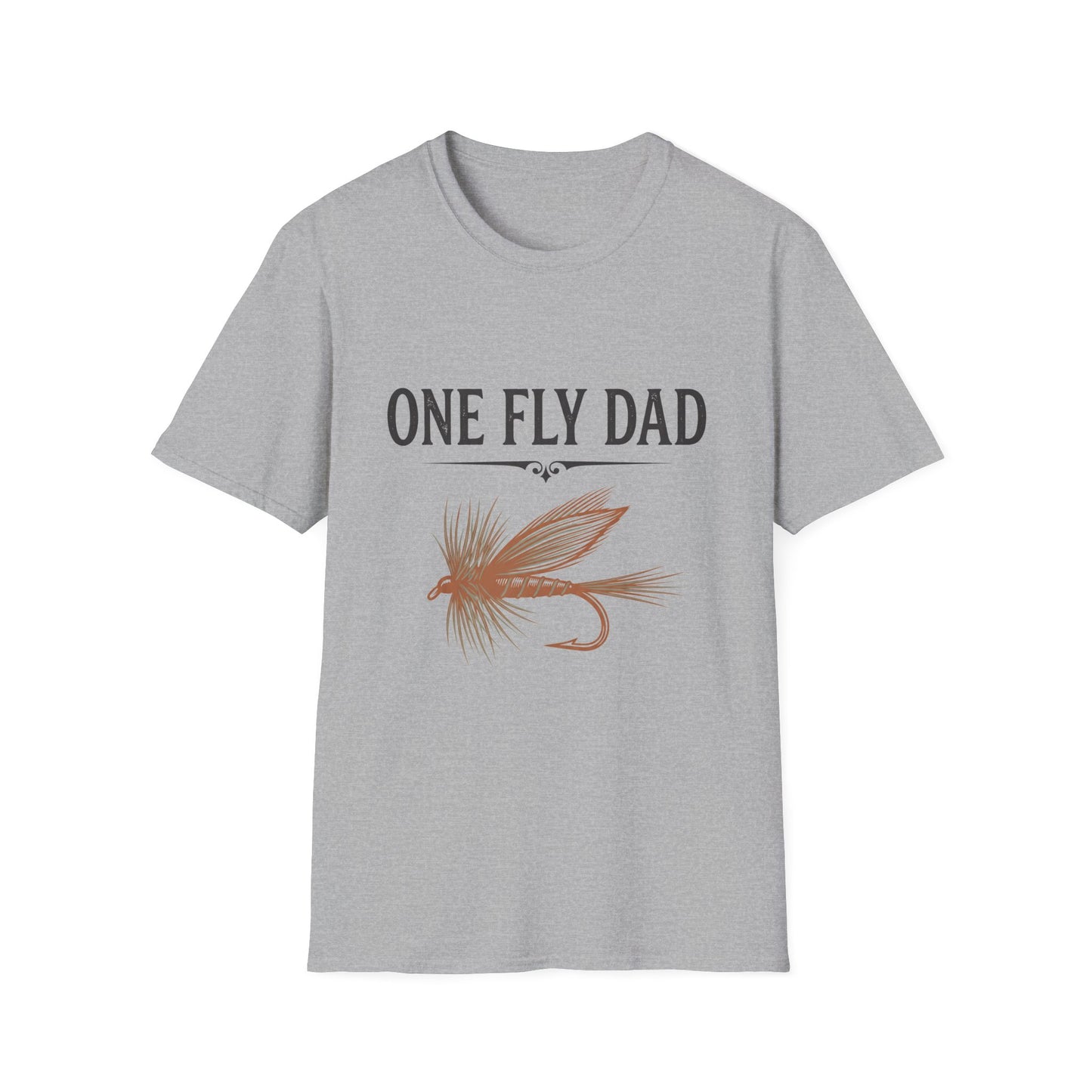 One Fly Dad Fly Fishing T-Shirt 
 Dad Gift Tee