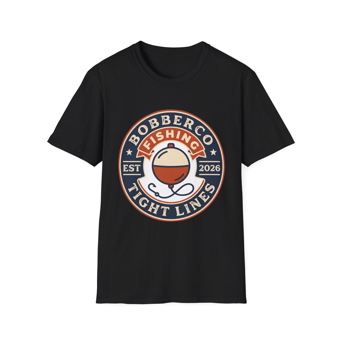 BobberCo Tight Lines Tee bass fishing graphic t-shirt back view