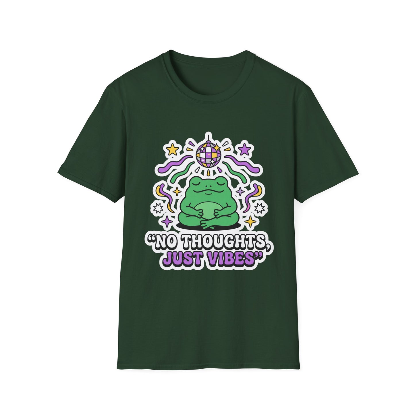 No Thoughts Just Vibes Frog T-Shirt