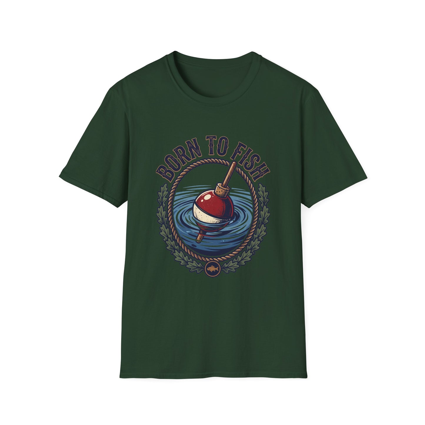 Born to Fish Tee folded shirt and packaging for gift