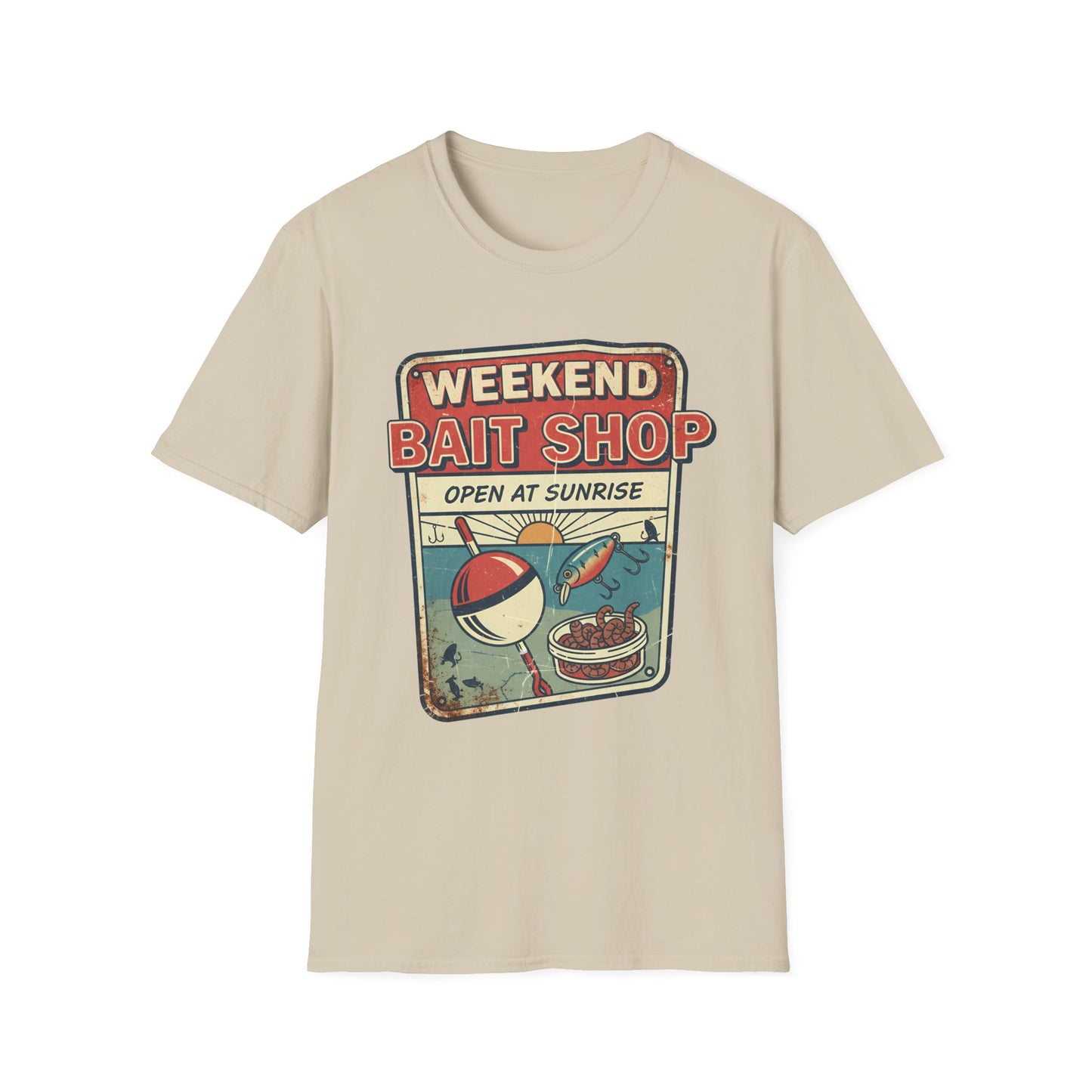 Weekend Bait Shop T-Shirt 
 Vintage Fishing Graphic Tee