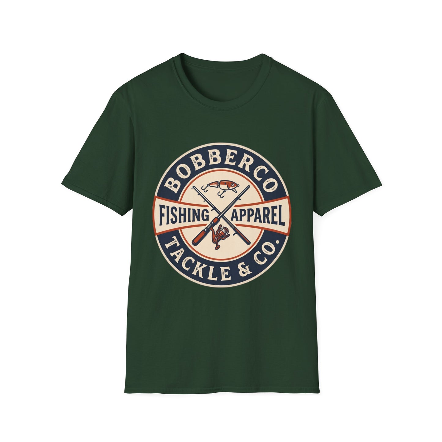 BobberCo Tackle & Co. Tee packaging and folded shirt