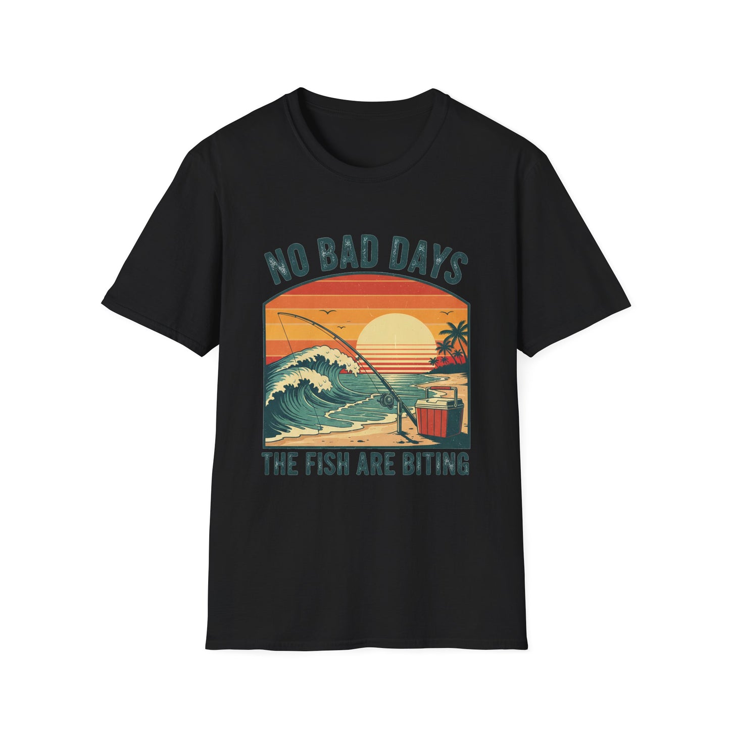 No Bad Days Tee retro fishing graphic back view