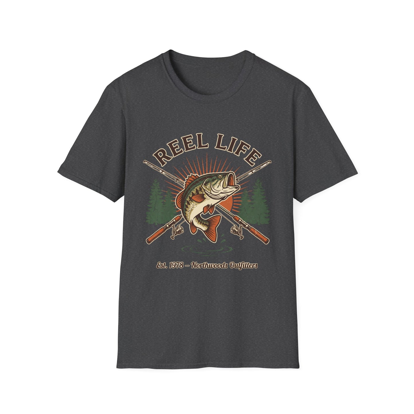 Reel Life Largemouth Bass Fishing T-Shirt – Classic Graphic Tee